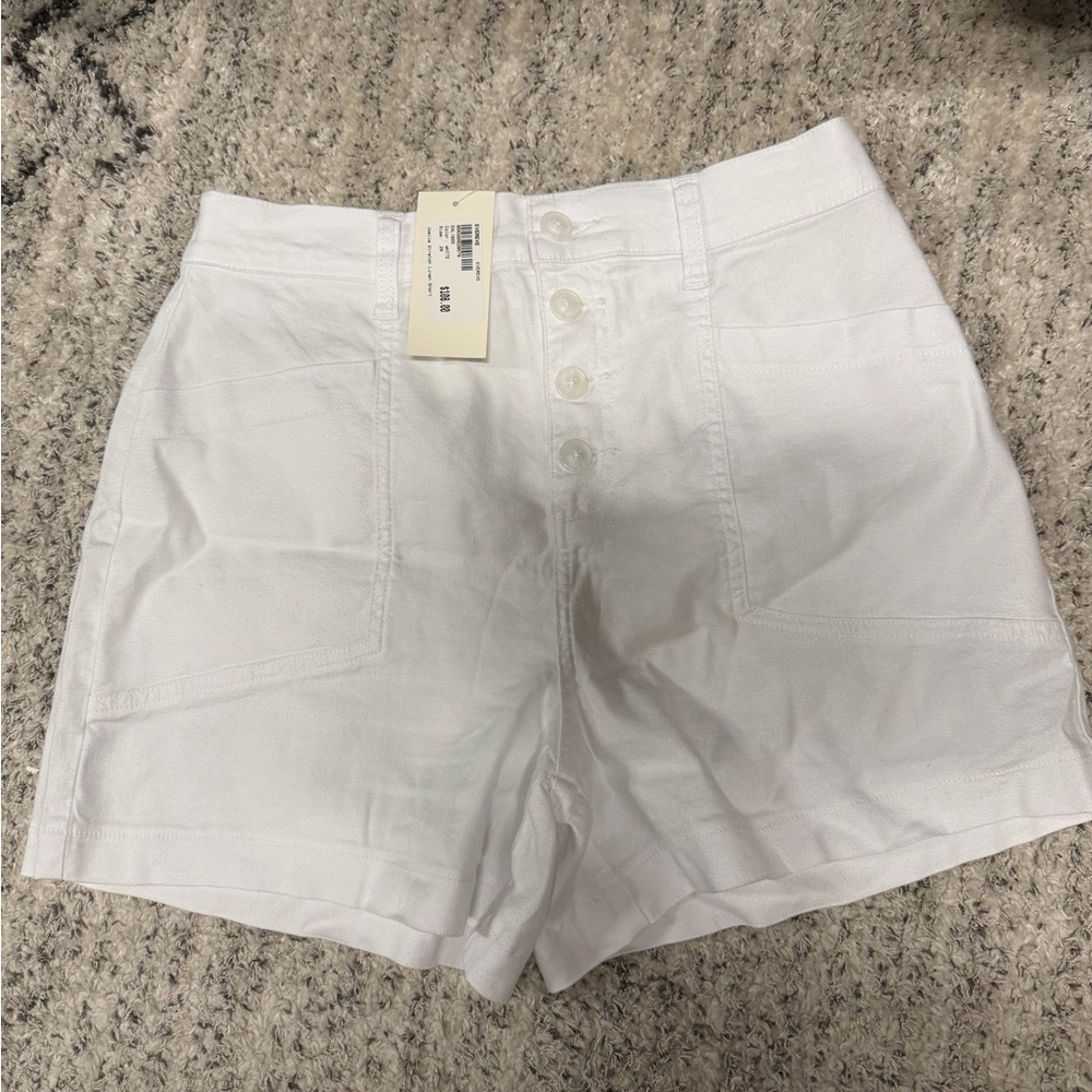 Evereve High Waist White Shorts size 29